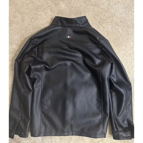 SF Superlative Fashion Italian men's leather jacket - Size L New with Tags - Picture 5 of 6